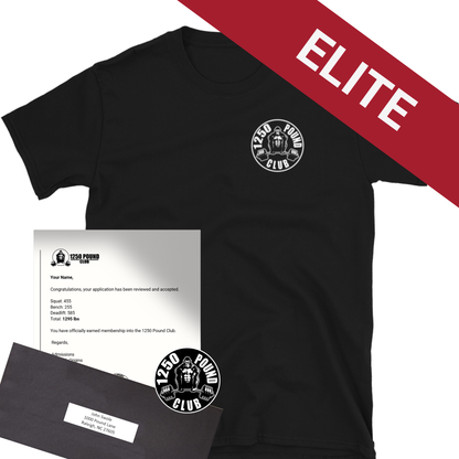 1250lb Club Application - Elite