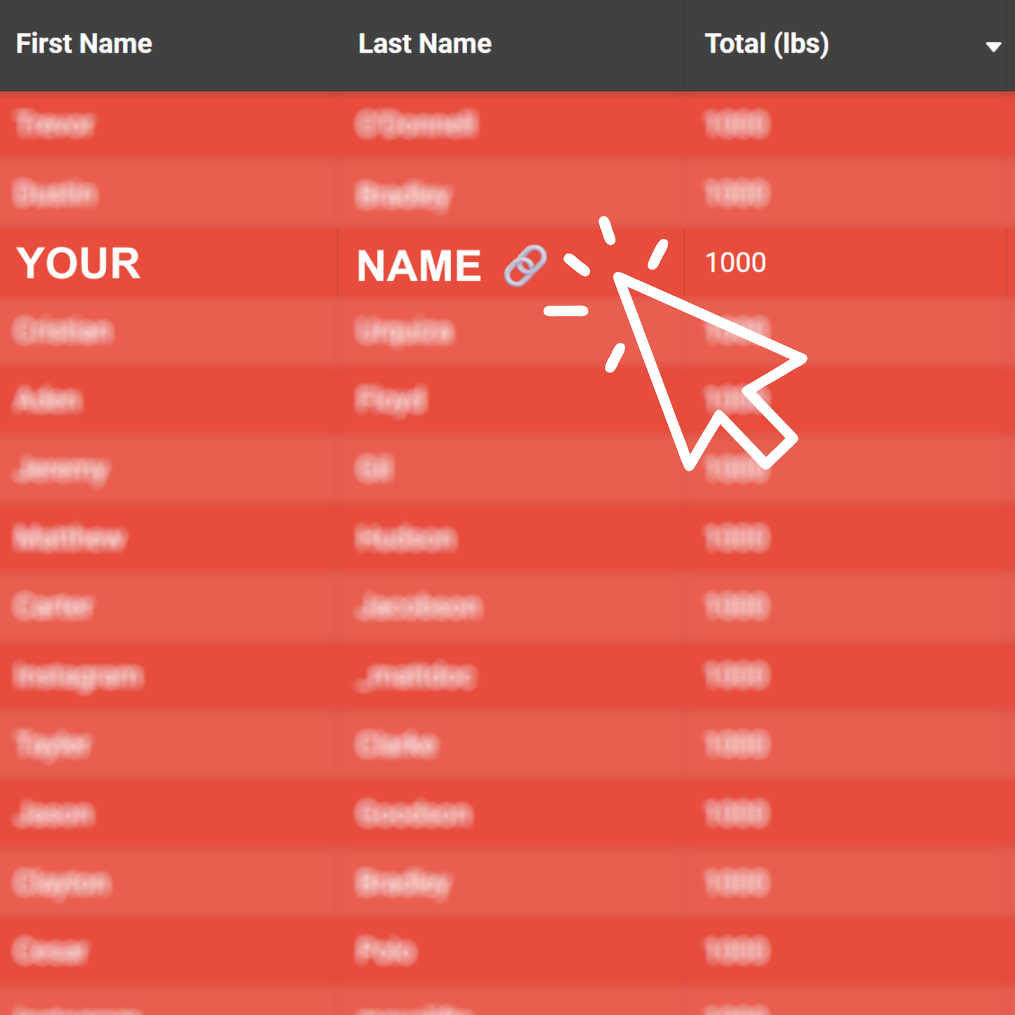 Link your social media page to the leaderboard